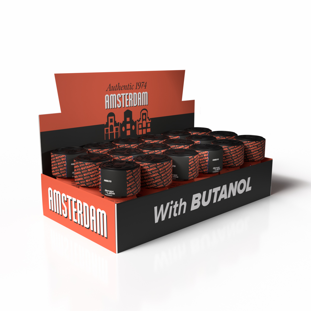 Amsterdam With Butanol counter display tray — 18 units