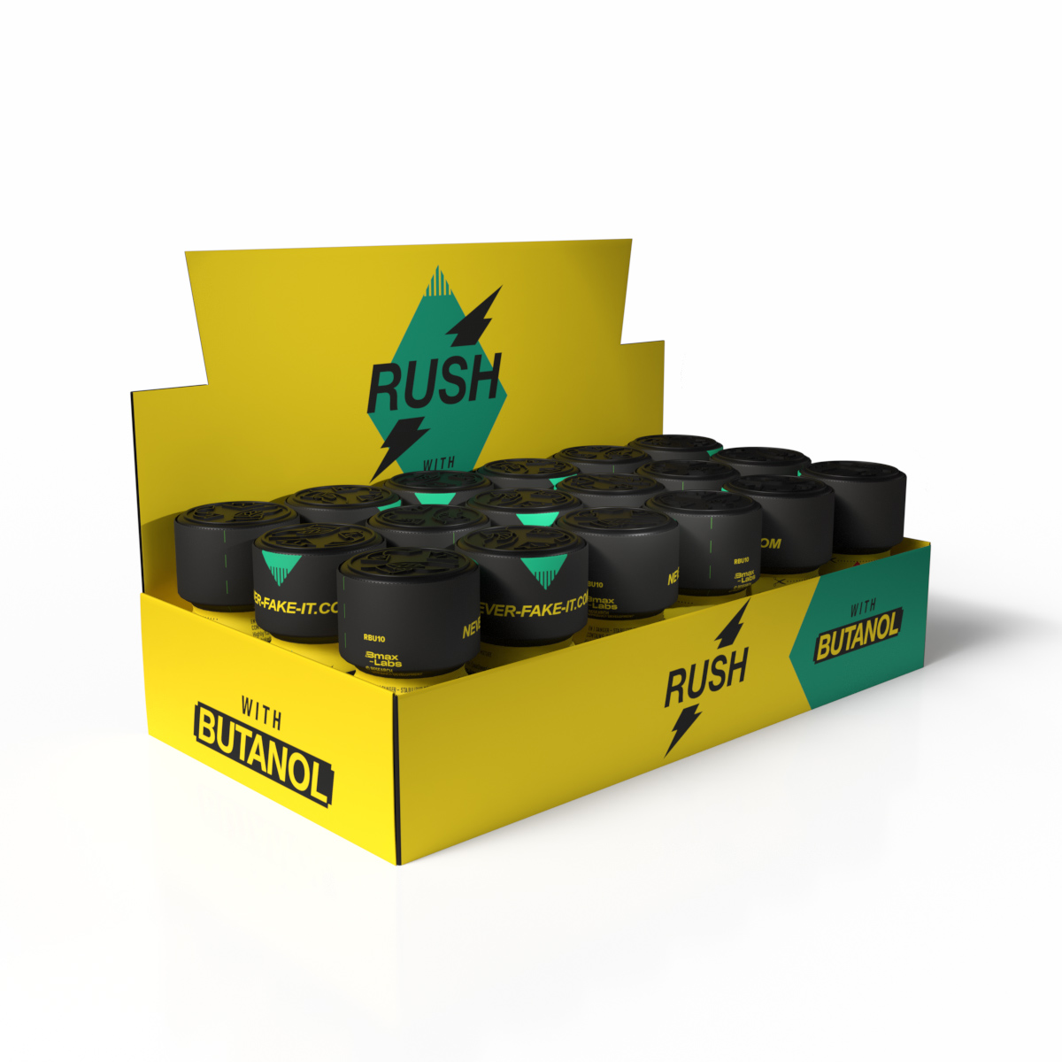 Rush With Butanol counter display tray — 18 units
