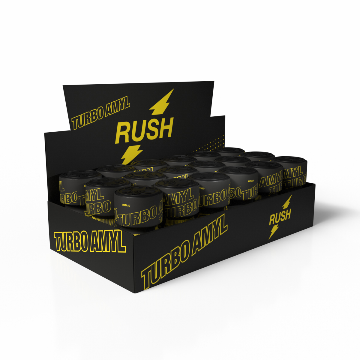Rush Turbo Amyl counter display tray — 18 units